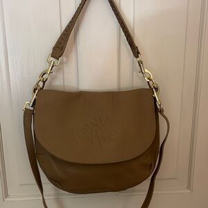 Mulberry Beige Leather Effie Flap Shoulder Bag